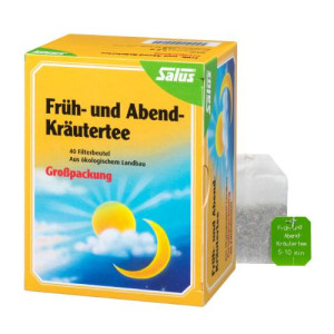 Produktbild von FRÜH- UND ABEND-Kräutertee Bio Salus Filterbeutel