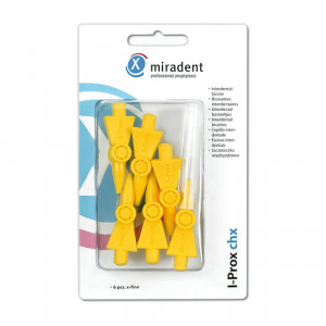 Produktbild von MIRADENT Interdentalbürste I-Prox CHX x-fine gelb