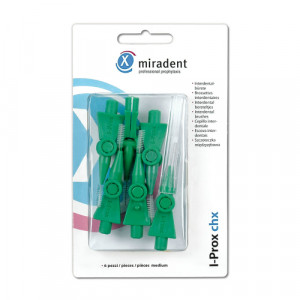 Produktbild von MIRADENT Interdentalbürste I-Prox CHX medium grün