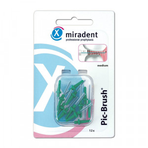 Produktbild von MIRADENT Interd.Pic-Brush Ersatzb.medium grün