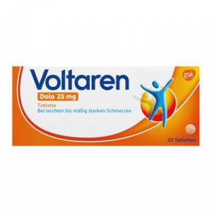 Produktbild von VOLTAREN Dolo 25 mg überzogene Tabletten