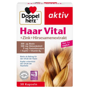 Produktbild von DOPPELHERZ Haar Vital+Zink+Hirseextrakt Kapseln