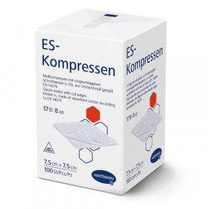 Produktbild von ES-KOMPRESSEN unsteril 7,5x7,5 cm 8fach