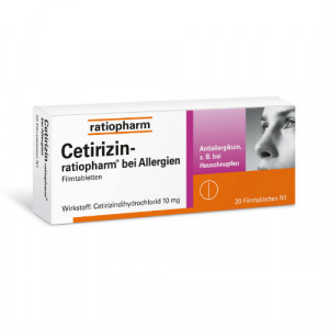 Produktbild von CETIRIZIN-ratiopharm bei Allergien 10 mg Filmtabl.