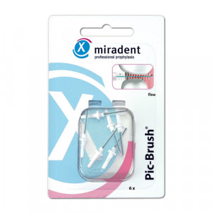 Produktbild von MIRADENT Interd.Pic-Brush Ersatzb.fein weiß