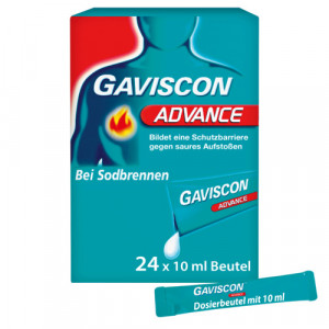 Produktbild von GAVISCON Advance Pfefferminz 1000mg/200mg SUS Btl.