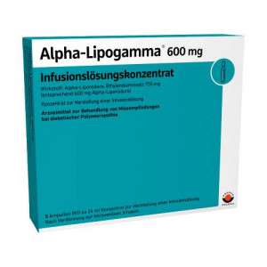 Produktbild von ALPHA-LIPOGAMMA 600 mg Infusionslsg.-Konzentrat
