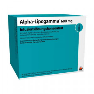 Produktbild von ALPHA-LIPOGAMMA 600 mg Infusionslsg.-Konzentrat