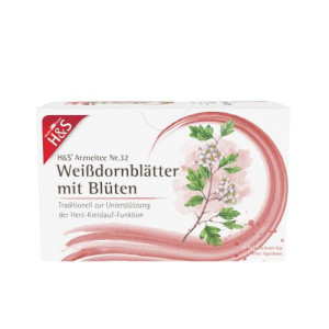 Produktbild von H&S Weißdornblätter mit Blüten Filterbeutel