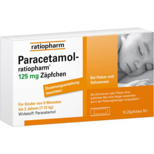Produktbild von PARACETAMOL-ratiopharm 125 mg Zäpfchen