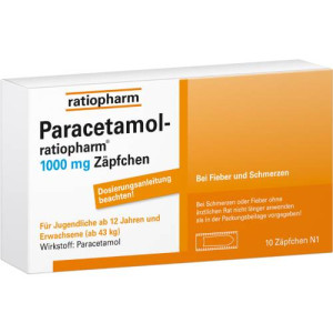 Produktbild von PARACETAMOL-ratiopharm 1.000 mg Zäpfchen