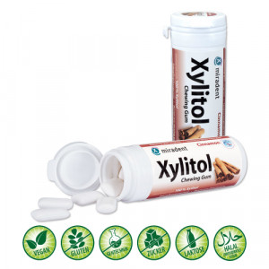 Produktbild von MIRADENT Xylitol Chewing Gum Zimt