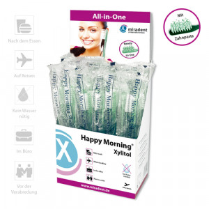 Produktbild von MIRADENT Einmalzahnbürste Happy Morning Xylitol