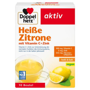 Produktbild von DOPPELHERZ heiße Zitrone Vitamin C+Zink Granulat