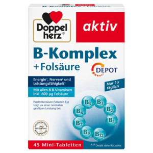 Produktbild von DOPPELHERZ B-Komplex+Folsäure Tabletten