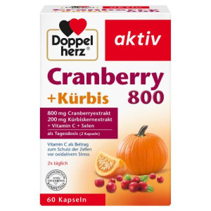 Produktbild von DOPPELHERZ Cranberry+Kürbis Kapseln