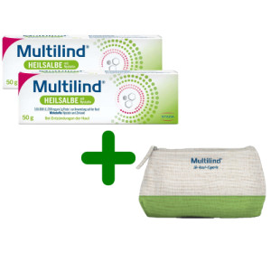 Produktbild von Multilind Heilsalbe 2 x 50g + Kosmetiktasche GRATIS