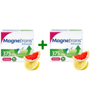 Produktbild von MAGNETRANS direkt 375 mg Granulat 50 Stk. + Magnesium Direkt Granulat 375 mg 20 Stk.