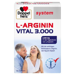 Produktbild von DOPPELHERZ L-Arginin Vital 3.000 system Kapseln