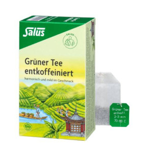 Produktbild von GRÜNER TEE entkoffeiniert Bio Salus Filterbeutel