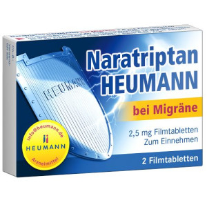 Produktbild von NARATRIPTAN Heumann bei Migräne 2,5 mg Filmtabl.
