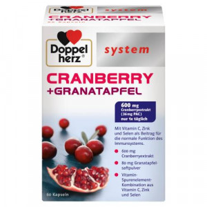 Produktbild von DOPPELHERZ Cranberry+Granatapfel system Kapseln