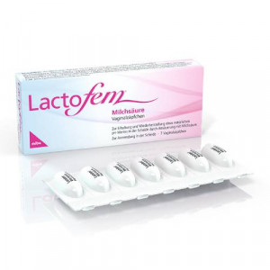 Produktbild von LACTOFEM Milchsäure Vaginalzäpfchen