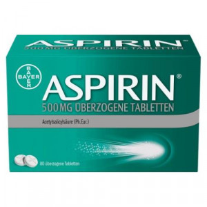 Produktbild von ASPIRIN 500 mg überzogene Tabletten