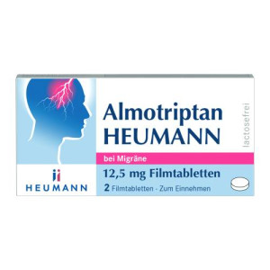 Produktbild von ALMOTRIPTAN Heumann bei Migräne 12,5 mg Filmtabl.