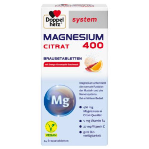 Produktbild von DOPPELHERZ Magnesium 400 Citrat system Brausetabl.