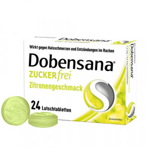 Produktbild von DOBENSANA zuckerfrei Zitronengesc.1,2mg/0,6mg Lut.