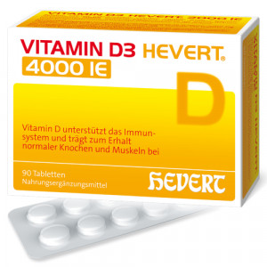 Produktbild von VITAMIN D3 HEVERT 4000 I.E. Tabletten