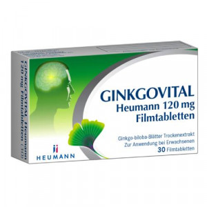Produktbild von GINKGOVITAL Heumann® 120 mg Filmtabletten