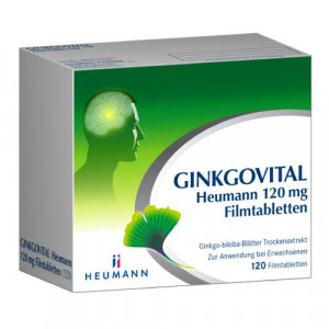 Produktbild von GINKGOVITAL Heumann® 120 mg Filmtabletten
