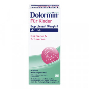 Produktbild von DOLORMIN für Kinder Ibuprofensaft 40 mg/ml Susp.