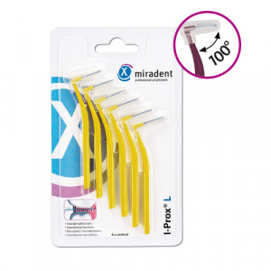 Produktbild von MIRADENT Interdentalbürste I-Prox L 0,5 mm gelb