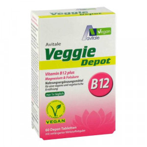 Produktbild von VEGGIE Depot Vitamin B12+Magnesium+Folsäure Tabl.