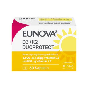 Produktbild von EUNOVA DuoProtect D3+K2 1000 I.E./80 μg Kapseln
