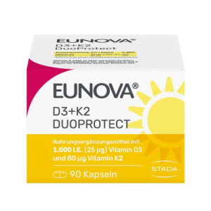 Produktbild von EUNOVA DuoProtect D3+K2 1000 I.E./80 μg Kapseln