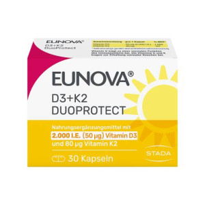 Produktbild von EUNOVA DuoProtect D3+K2 2000 I.E./80 μg Kapseln