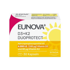 Produktbild von EUNOVA DuoProtect D3+K2 4000 I.E./80 μg Kapseln