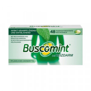 Produktbild von BUSCOMINT bei Reizdarm 0,2 ml magensaftr.Weichkps.