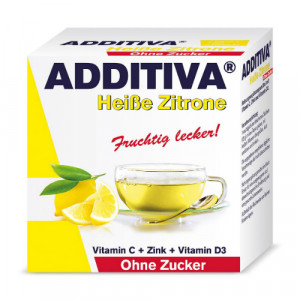 Produktbild von ADDITIVA heiße Zitrone ohne Zucker Sachets
