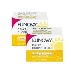 Produktbild von EUNOVA DuoProtect D3+K2 2000 I.E./80 μg Kaps.Kombi