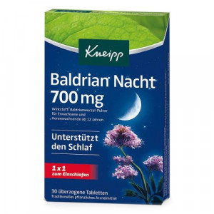 Produktbild von KNEIPP Baldrian Nacht 700 mg überzogene Tab.