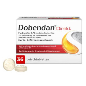 Produktbild von DOBENDAN Direkt Flurbiprofen 8,75 mg Lutschtabl.