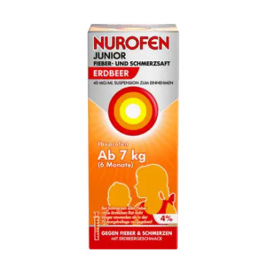 Produktbild von NUROFEN Junior Fieber-u.Schmerzsaft Erdbe.40 mg/ml