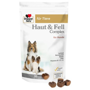 Produktbild von DOPPELHERZ für Tiere Haut&Fell Compl.Chews f.Hunde