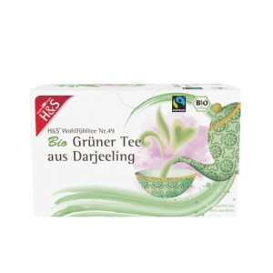 Produktbild von H&S Bio Grüner Tee aus Darjeeling Filterbeutel