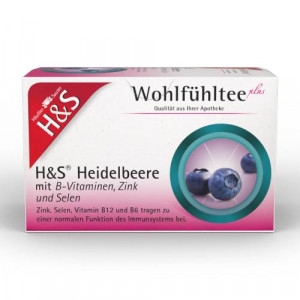 Produktbild von H&S Heidelbeere m.B-Vitaminen Zink und Selen Fbtl.